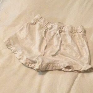 Cream Drawstring Shorts